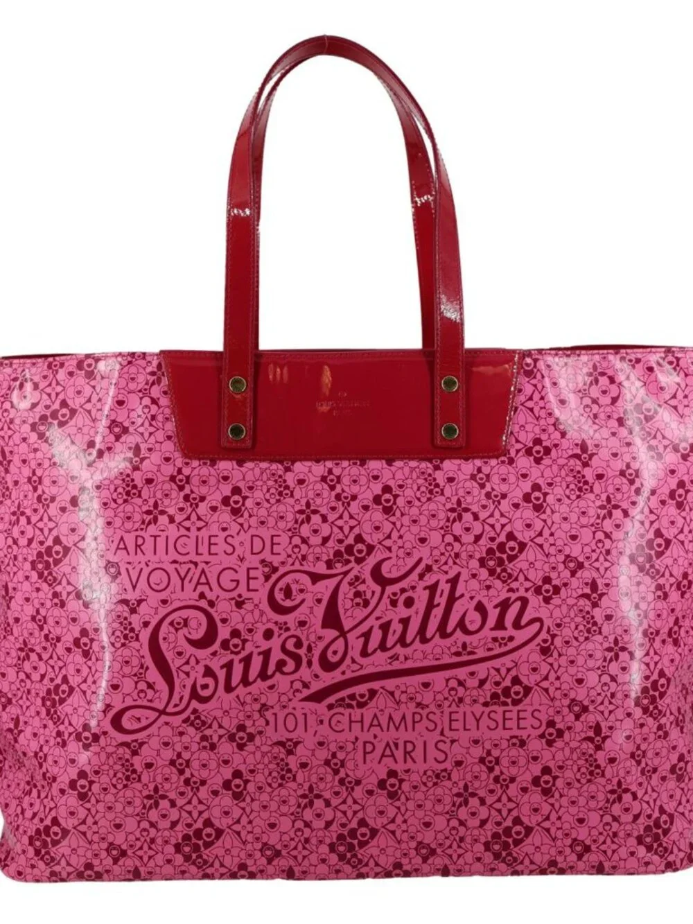 Louis Vuitton  Cosmic Blossom GM Shiny Leather Tote Bag Pink